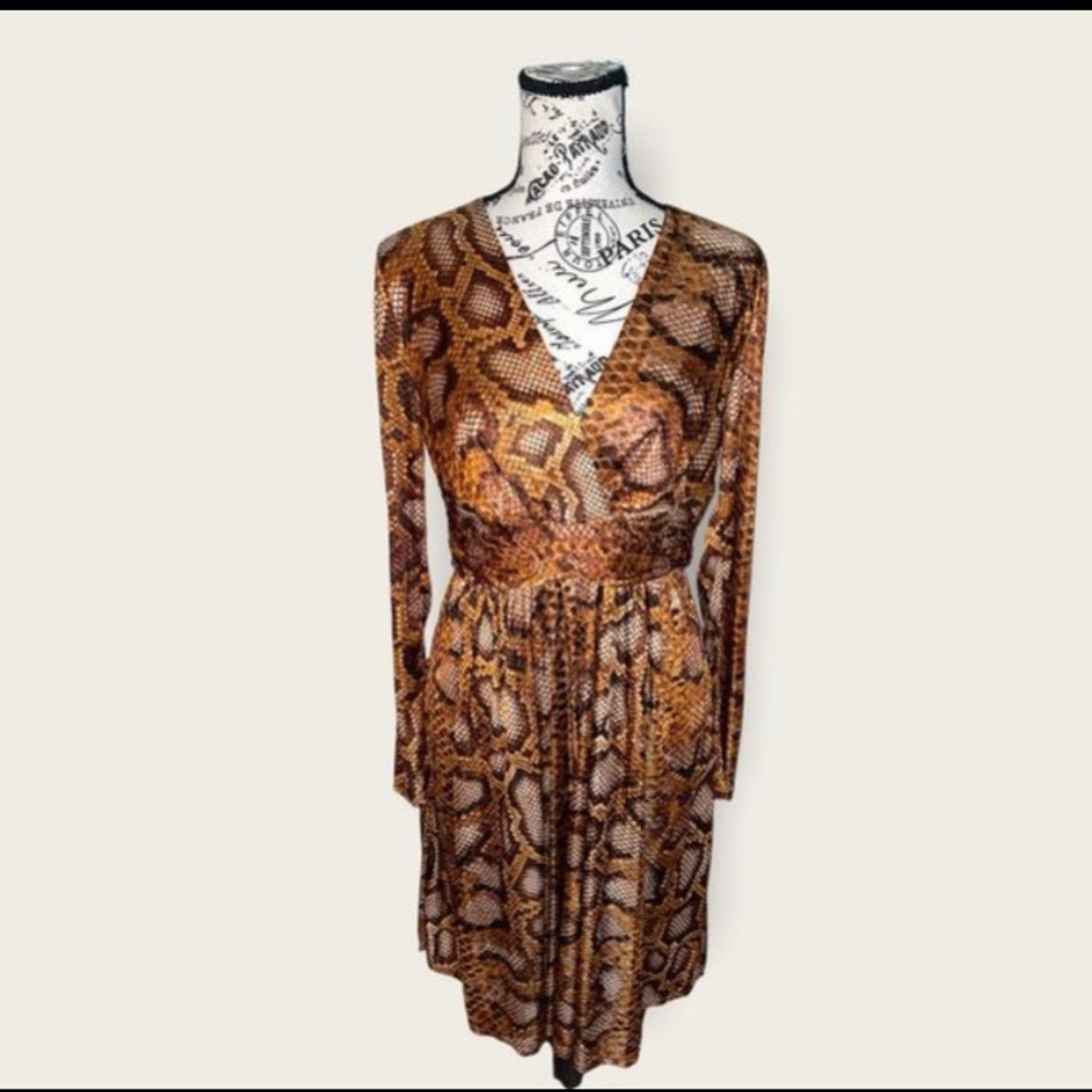 Altuzarra Snakeskin V neck gorgeous dress